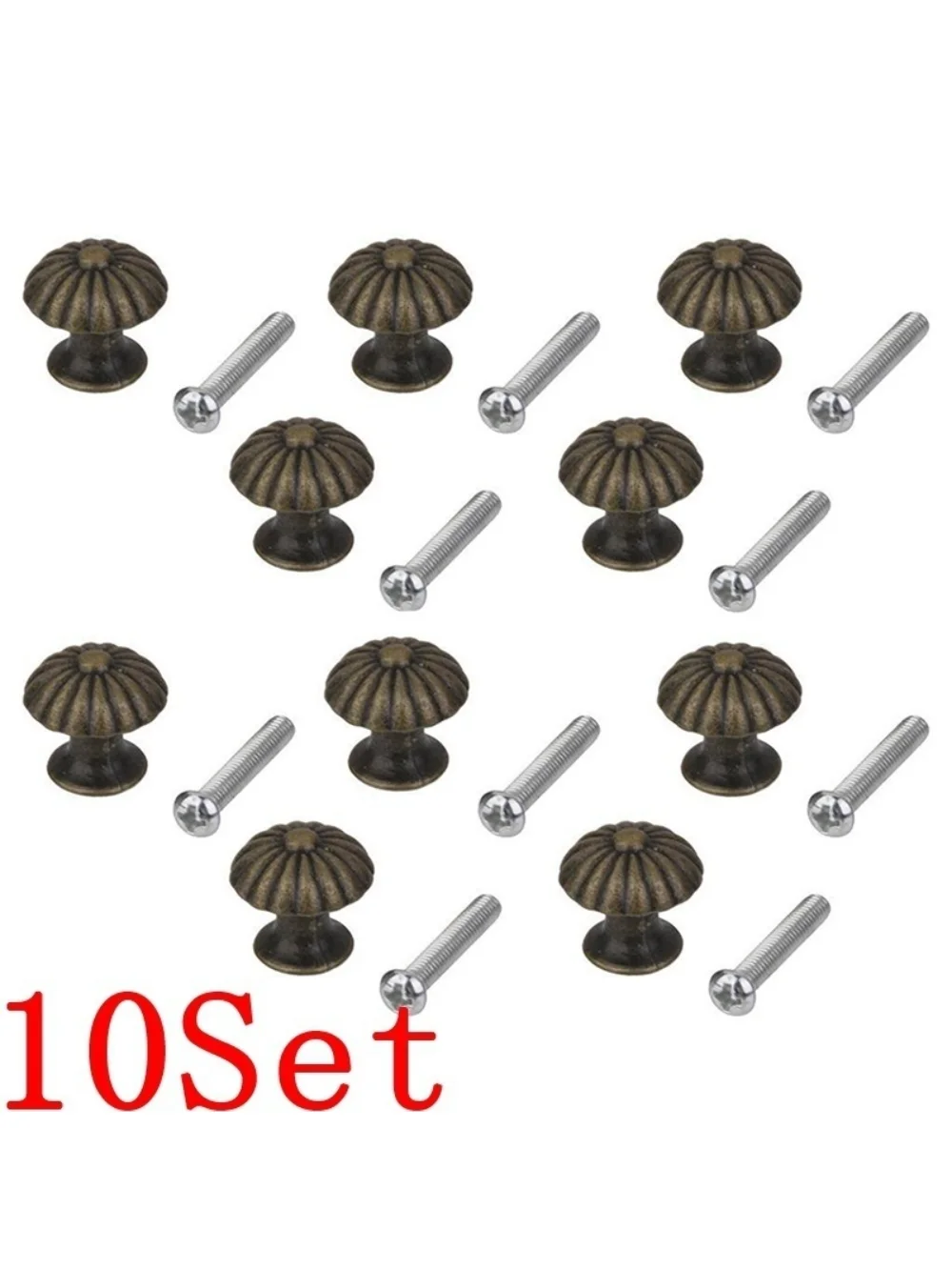 Furniture Knobs 10PCs Vintage Mini Round Pull Knobs