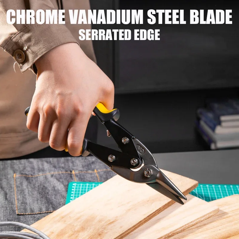 Deli 10 inch straight head aviation shear multifunctional sheet metal cutting shear 250MM industrial professional hand tool 3
