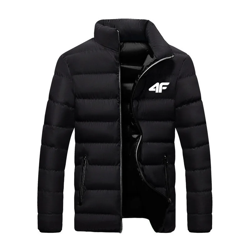 Chaqueta casual masculina, gabardina impermeable, chaqueta térmica con cremallera, color sólido, otoño e invierno, 2024
