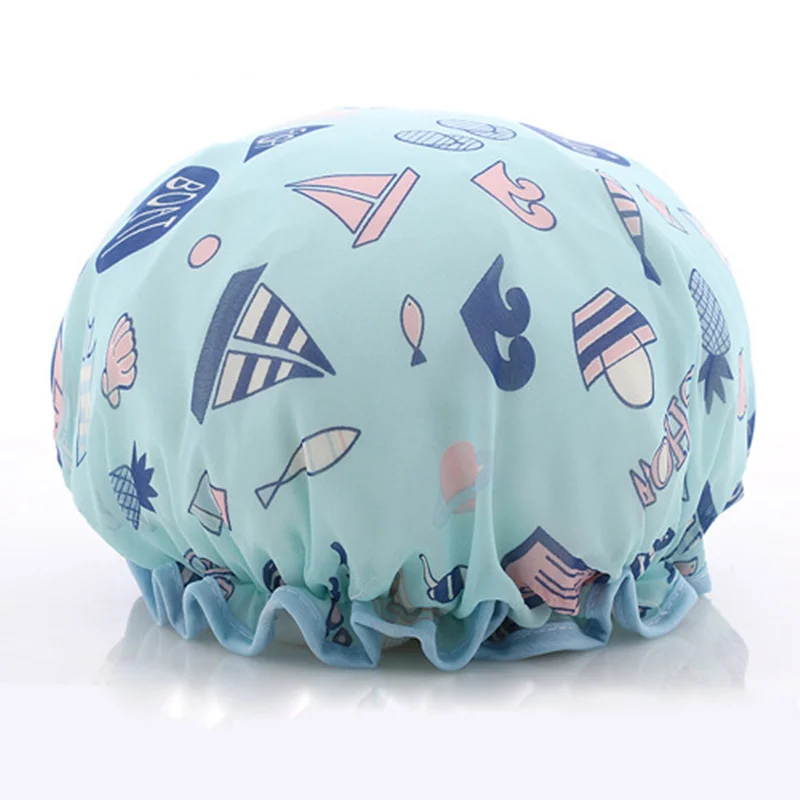 Supplies Bathroom Double Layer Shower Waterproof Thick Cover Accessories Women Hair Cap Hat
