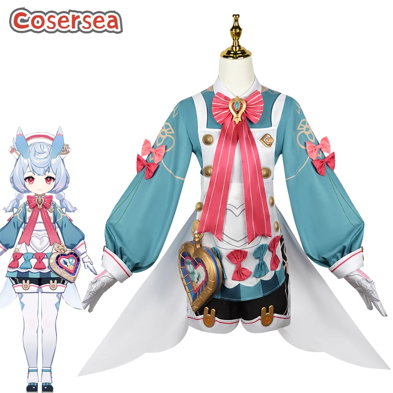 

Cosersea Fontaine Sigewinne Cosplay Costume Game Genshin Impact Head Nurse Sigewinne Uniform With Tail Role Play Outfit Fullset