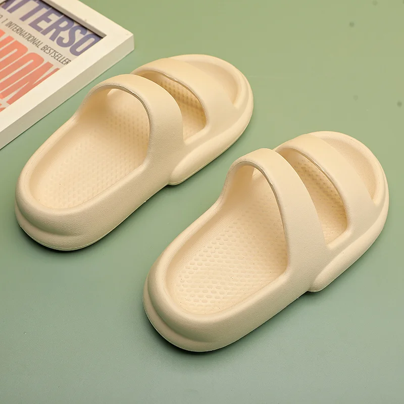 Damtofflor med tjock sula Supermjuka halkfria mjuka skumsliders Slip Comfy tofflor för inomhus utomhus_voghion.com