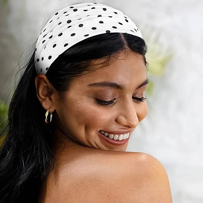 Y2K Retro Boho Breeze Wind Dot Stretch Women' Hairbands