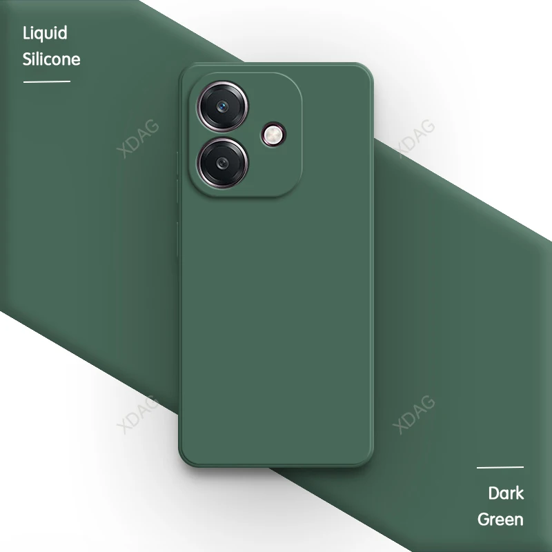 Classic Liquid Silicone Phone Case with Camera Protection - Skin-Friendly Fashion Back Cover