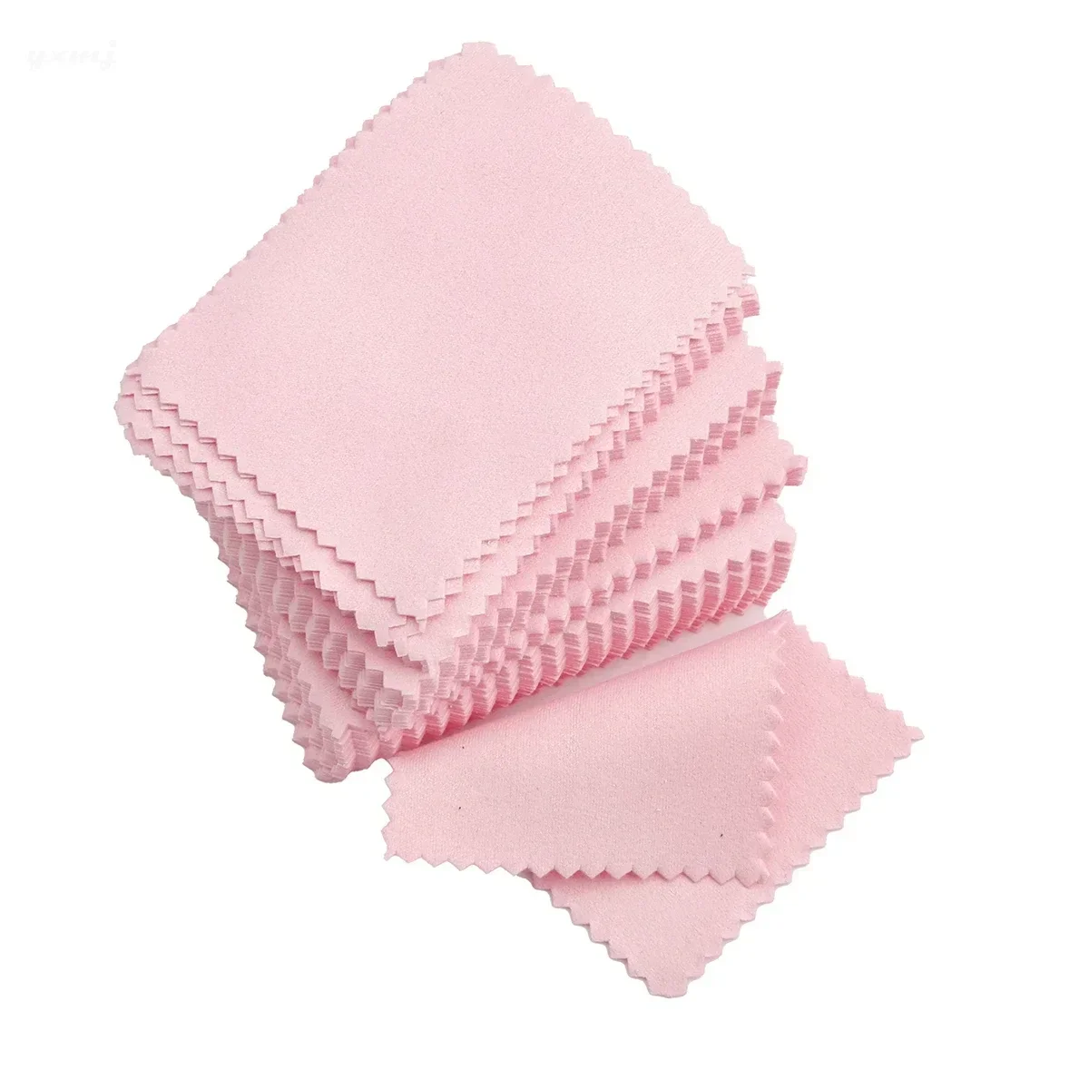Jewelry Cleaning Cloth 50PCs/pack Jewelry Cleaning Cloth 8cmx8cm Pink Color Jewelry Wiping Cloth Tools Making Supplies