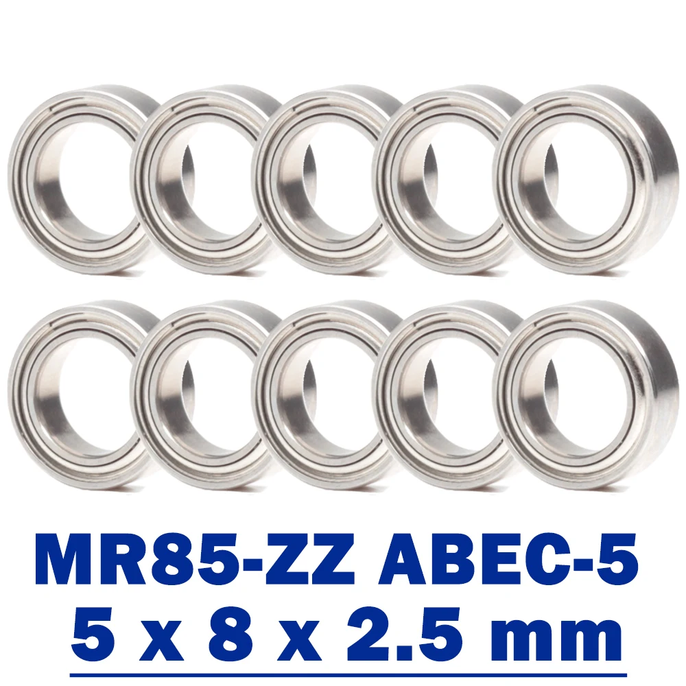 

MR85ZZ Bearing ABEC-5 ( 10 PCS ) 5*8*2.5 mm Miniature MR85-ZZ Z Ball Bearings L-850ZZ