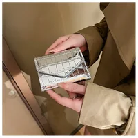 2023 Short Purses for Women New Fashion Stone Pattern Laser Wallet High Capacity Card Holders Coin Purse Mini Small Money Bag 1