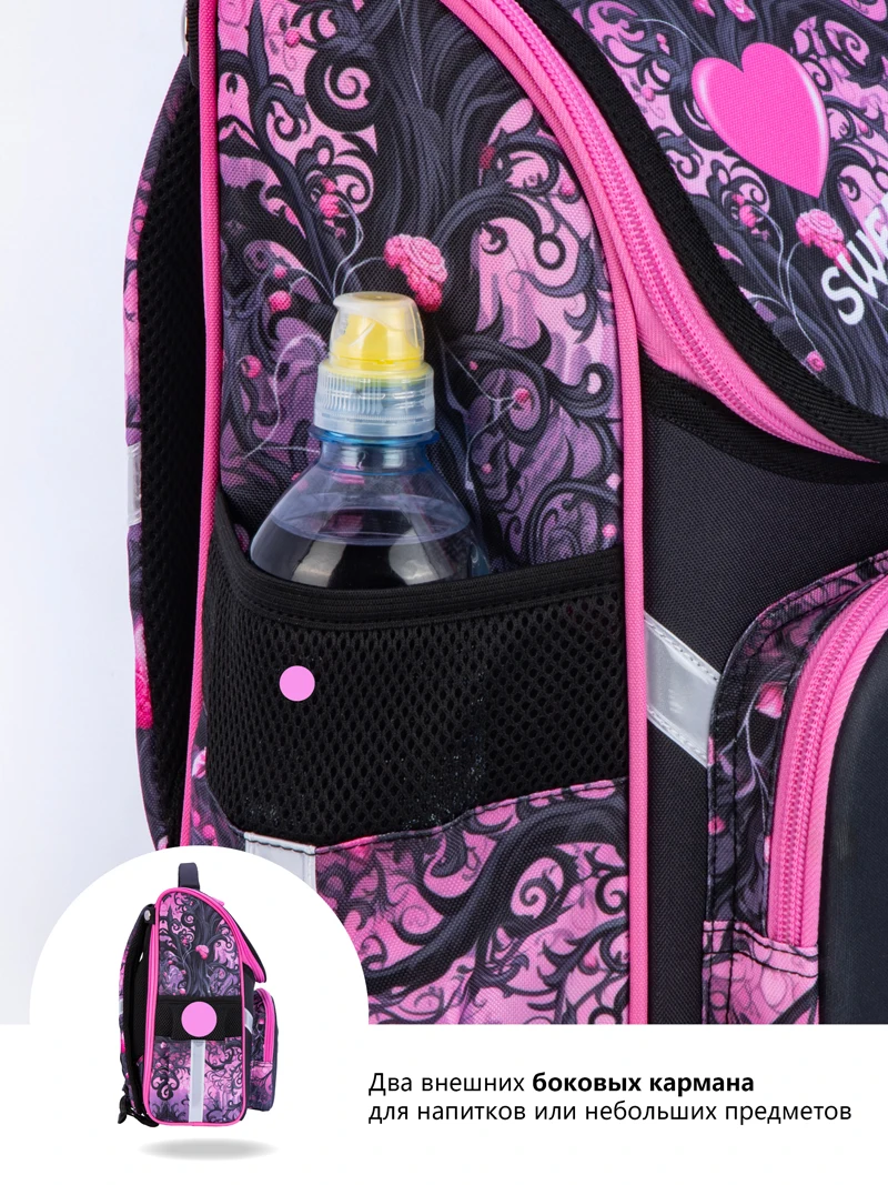 Orthopedic School Bags For Girls Cartoon Cat 3D Folded Backpacks Girl Waterproof Children Primary School Bag Kid Mochila Escolar 5