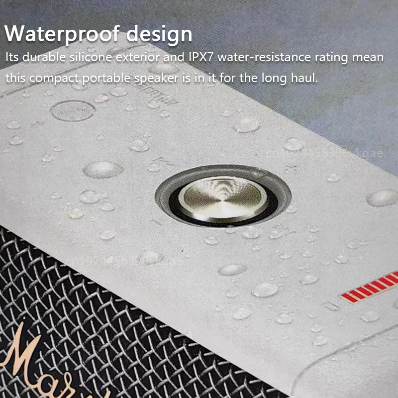 Bluetooth Speaker Portable Outdoor Camping Wireless MARSHALL EMBERTON IPX7 Waterproof 360&deg; Stereo Bass Sound