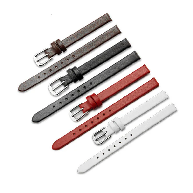 

Cowhide Leather Watchband Thin Soft Watch Band Women Wrist Strap Watch Accessories 6 8 10 12 13 14 15 16 17mm Watch Strap Belts