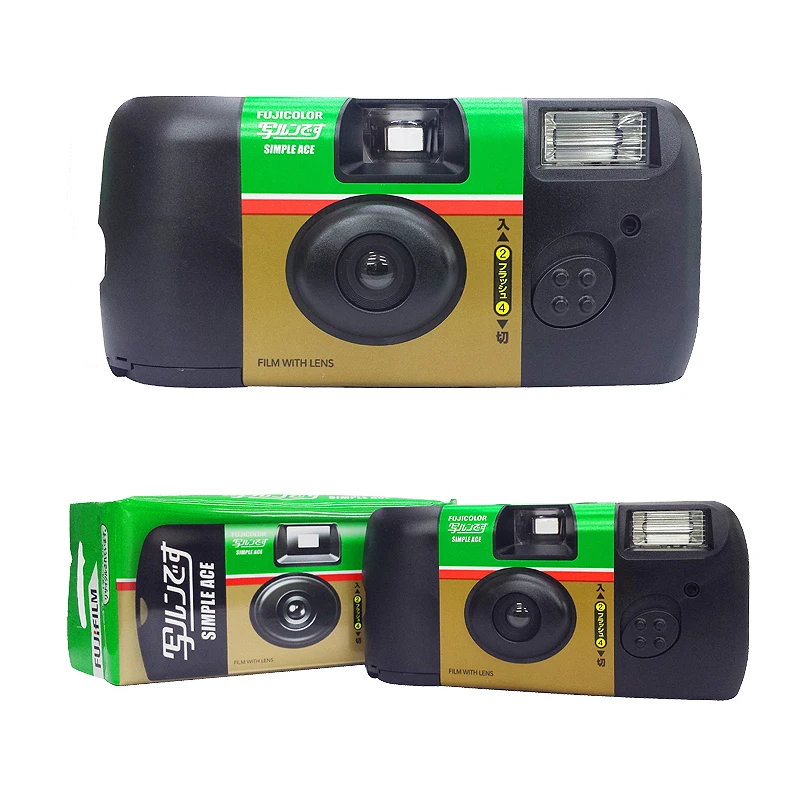 Description Picture 3 of itemOriginal Fujifilm 1-3 Pcs Fuji SIMPLE ACE ISO 400 Power Flash 27 Photo Exposure Disposable Film Camera (Expiration Date: 2025)