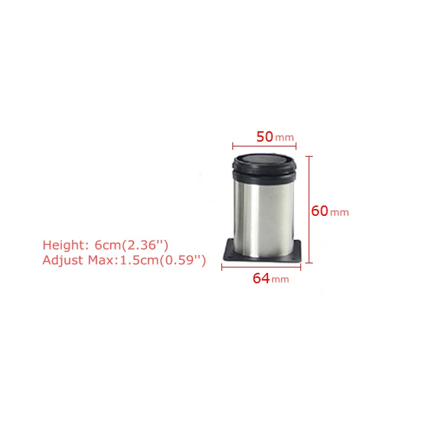 Description Picture 3 of item1Pc 5CM-35CM Furniture Adjustable Cabinet Legs Stainless Steel Furniture Legs Cabinet Table Sofa Bed Feet Furniture Legs Feet