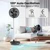 Belife X10 Portable Fan, Cordless Oscillating Fan with Remote, Foldable Telescopic Adjustable Height Fan with LED Light & Timer 2