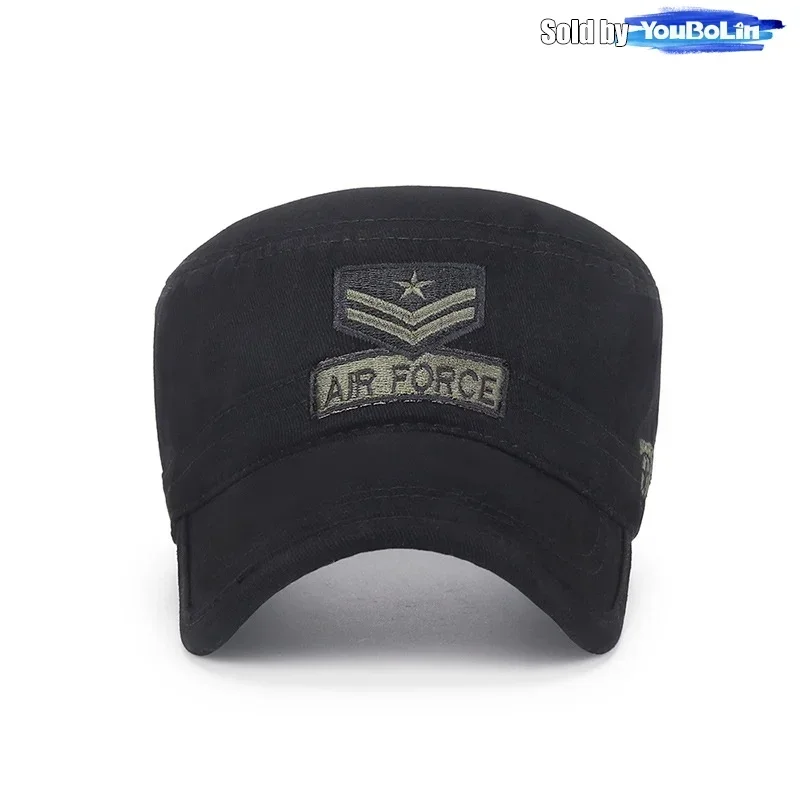 Nuovo berretto piatto da uomo in cotone ricamato, mimetico, con protezione solare, per primavera ed estate, e cappello a becco d'anatra casual da donna per attività all'aperto._voghion.com