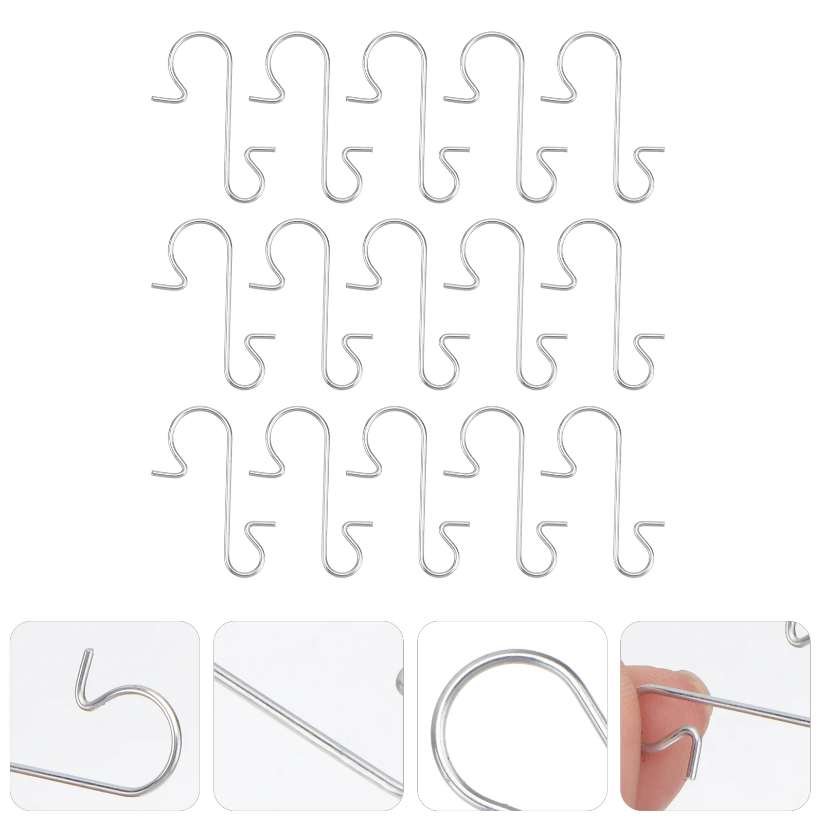 

100 Pcs Ring Hook Hanger Christmas Decoration Hooks Wall Hanging Robe Tree