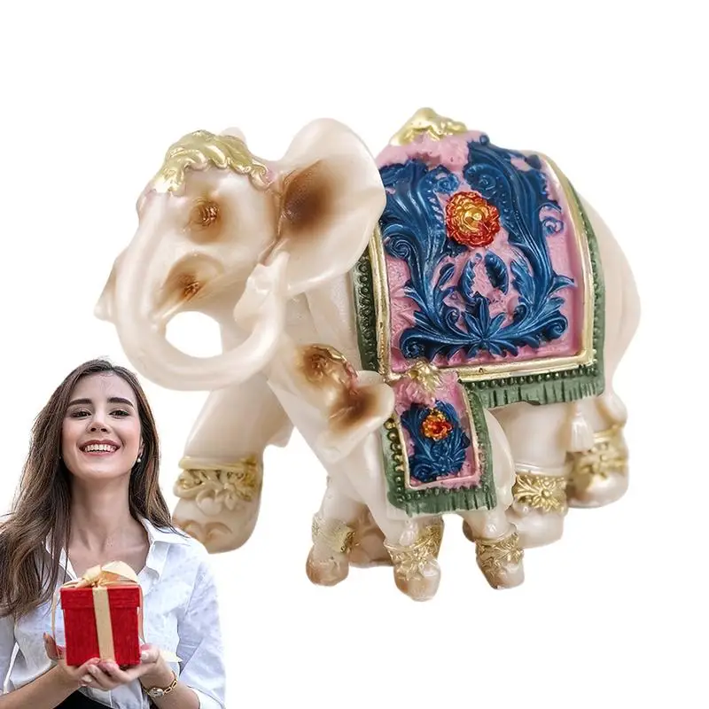 

Resin Elephant Sculpture Mother Child Elephant Statue Weatherproof Creative Outdoor Indoor Ornaments Decorative Desktop