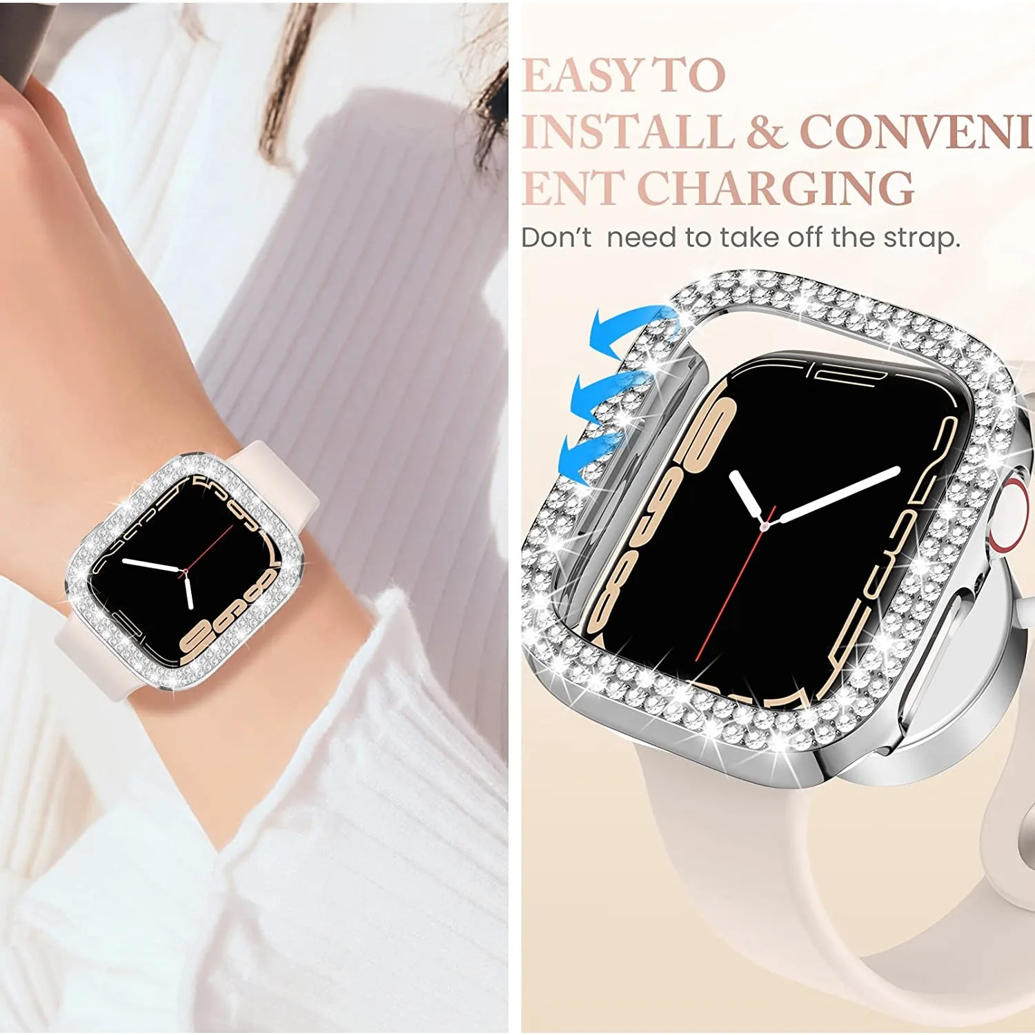 Luxury Bling Diamond Bumper Fashion Protective Watch Cover