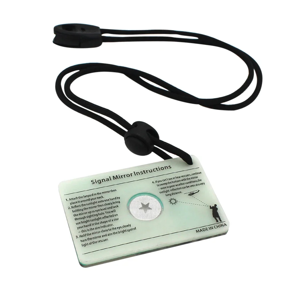 Multifunction Survival Marine Kayak Emergency Rescue Signal Mirror Outdoor Tools