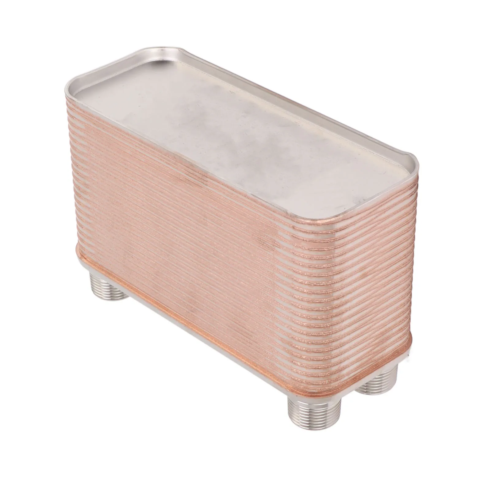 40 Plates Heat Exchanger Chiller Stainless Steel Homebrew Brewing Beer Cooler Kitchen Bar Accessories