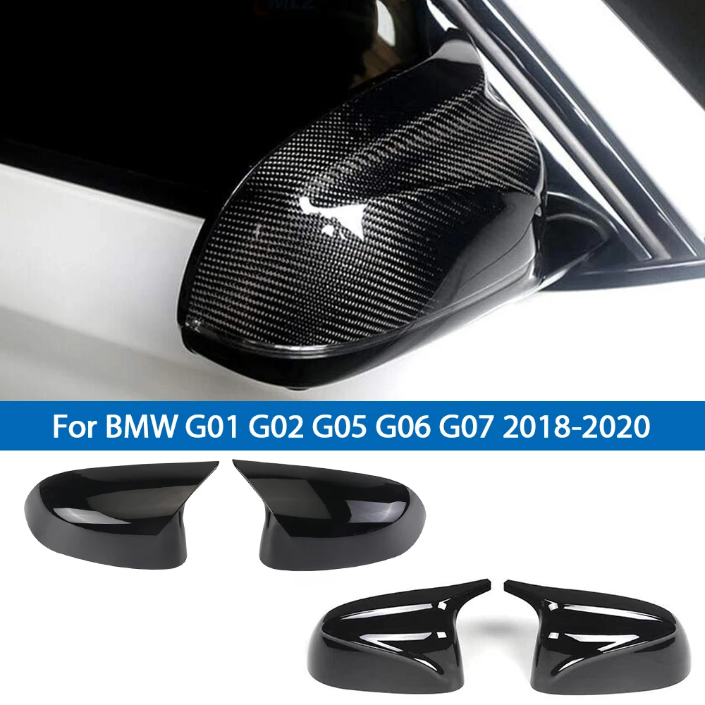 

Carbon Fiber Look Mirror Cover M Style Black Rearview Mirror Cover for BMW X3 G01 X4 G02 X5 G05 X6 G06 X7 G07 2018-2020