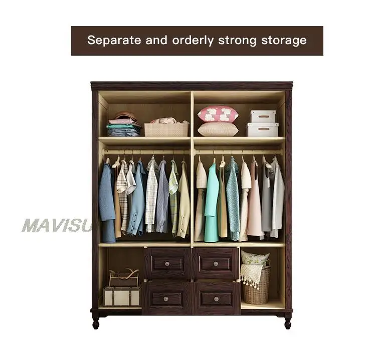 خزانة ملابس بتصميم ريفي كلاسيكي