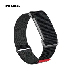 Premium Nylon Loop Strap with Metal Case - Soft Breathable Replacement Sport Wristband (A TPU SHELL)