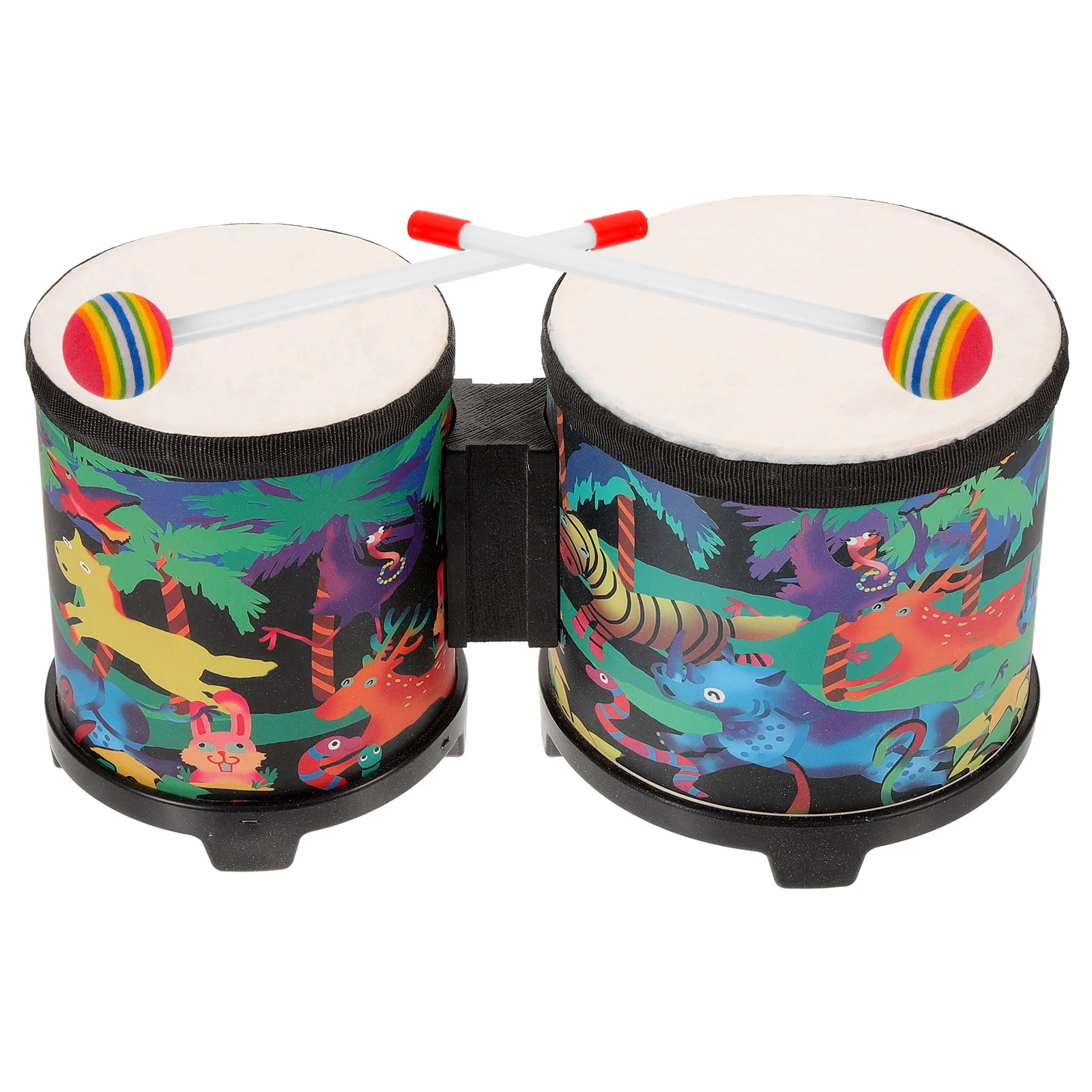 Drum Toys Bongos Drums Musical Instruments For Adults Kids Tambourine Percussion Plastic Baby Conga Child