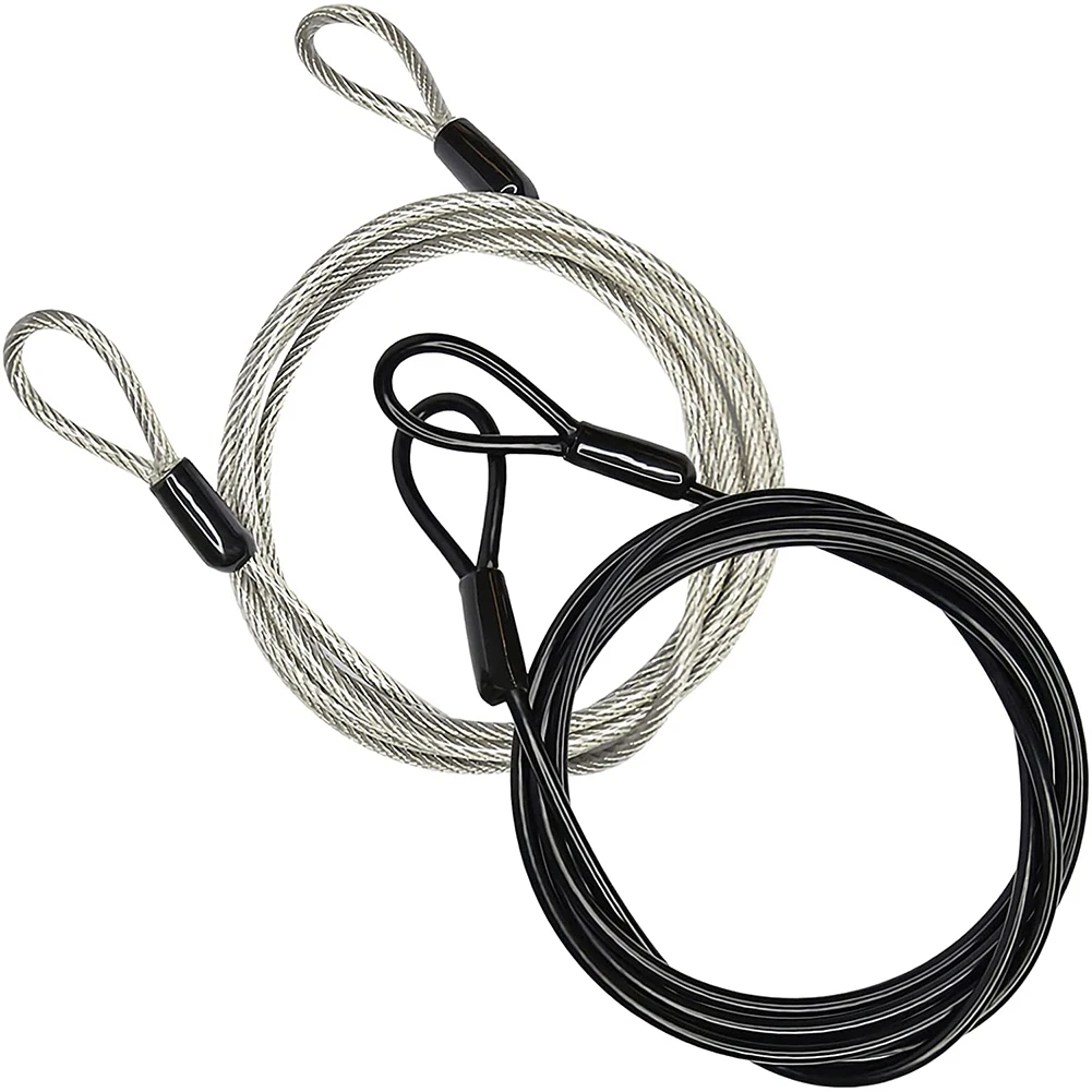 Security Cable Lock 100CM/3.3Ft Long Travel Security Cable Lock Braided Steel Coated Safety Cable Luggage Lock