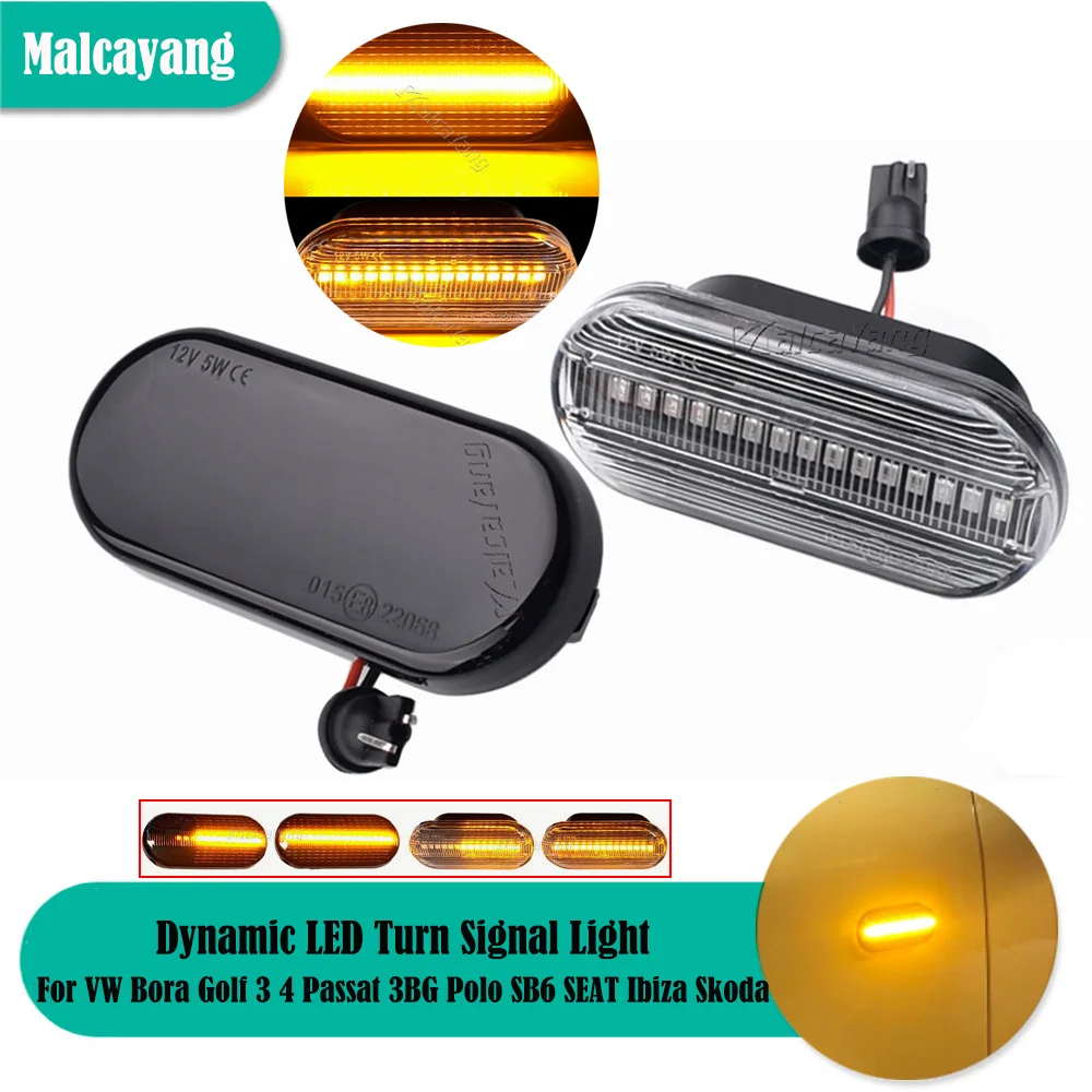 Per Volkswagen Vw Bora Golf 3 4 Passat 3Bg Polo Sb6 Seat Ibiza Leon Skoda Ford Led Dynamic Side Marker Lamp