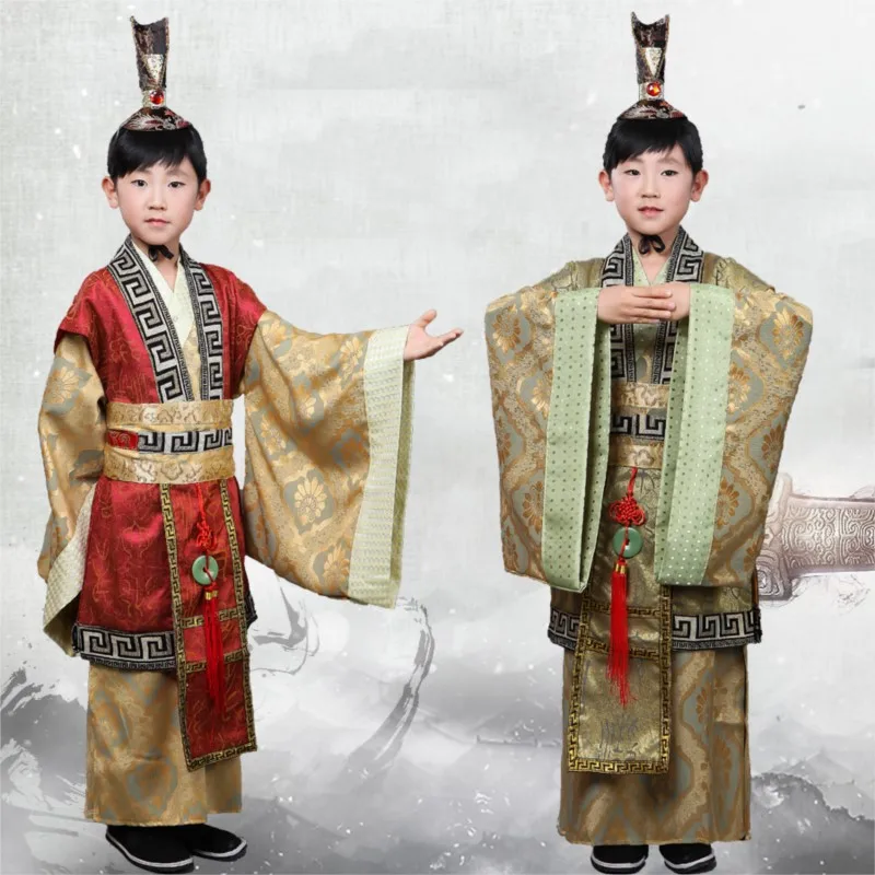 Children's Ancient Costume Minister Chinese Boy Hanfu Official Three Kingdoms Studio