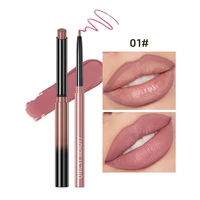 QIBEST Lipstick Pencil Waterproof Sexy Red Nude Purple Matte Tint Lipstick Lasting Lip liner Pen Longlasting Makeup Cosmetics 1