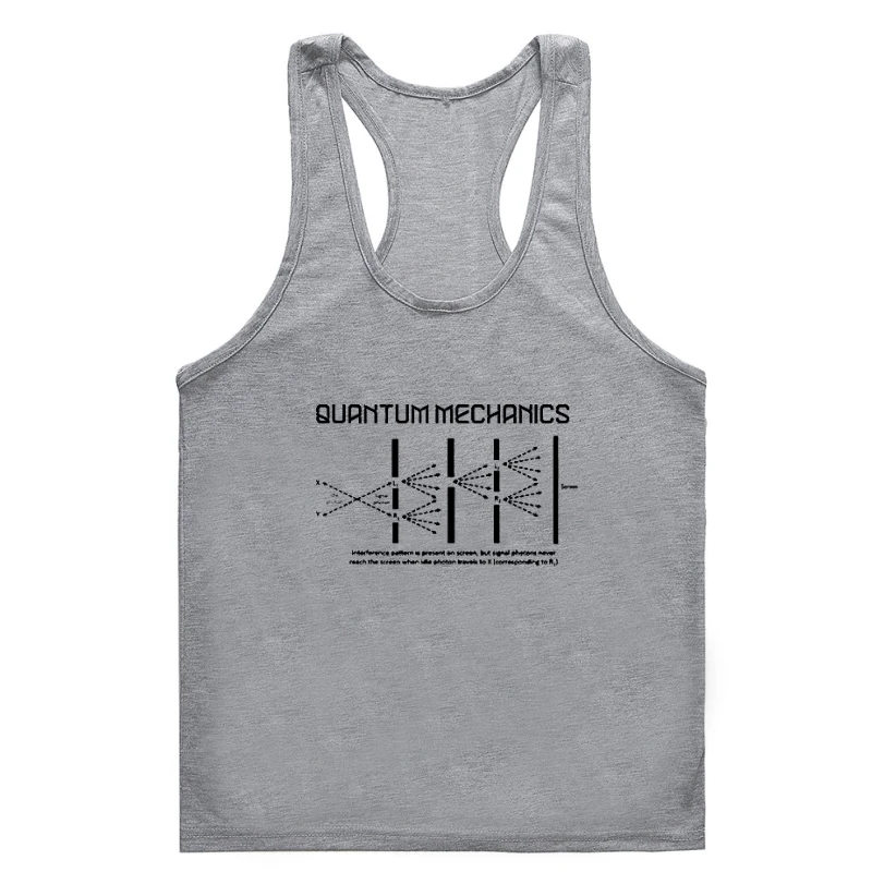 

Мужская майка COOLMIND из 100% хлопка без рукавов с принтом квантовой механики, футболка для тренажерного зала, летняя свободная футболка для тренажерного зала, Мужская футболка