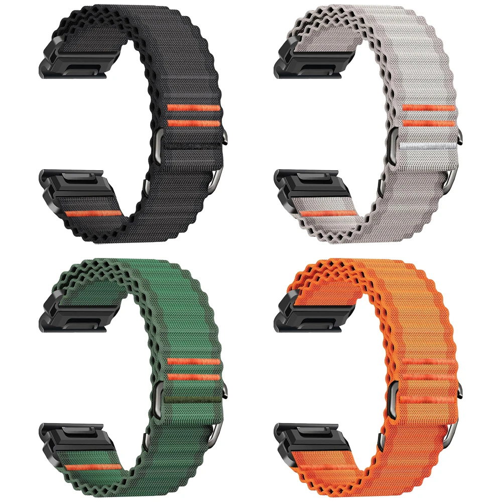 Versatile QuickFit Nylon Fabric Watch Strap - 22mm/26mm Adjustable Band