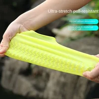 1 Pair Waterproof Rain Shoes Covers Silicone Outdoor Non-slip Rain Boot Overshoes Walking Reusable Shoe Cover S/M/L/XL Large 2