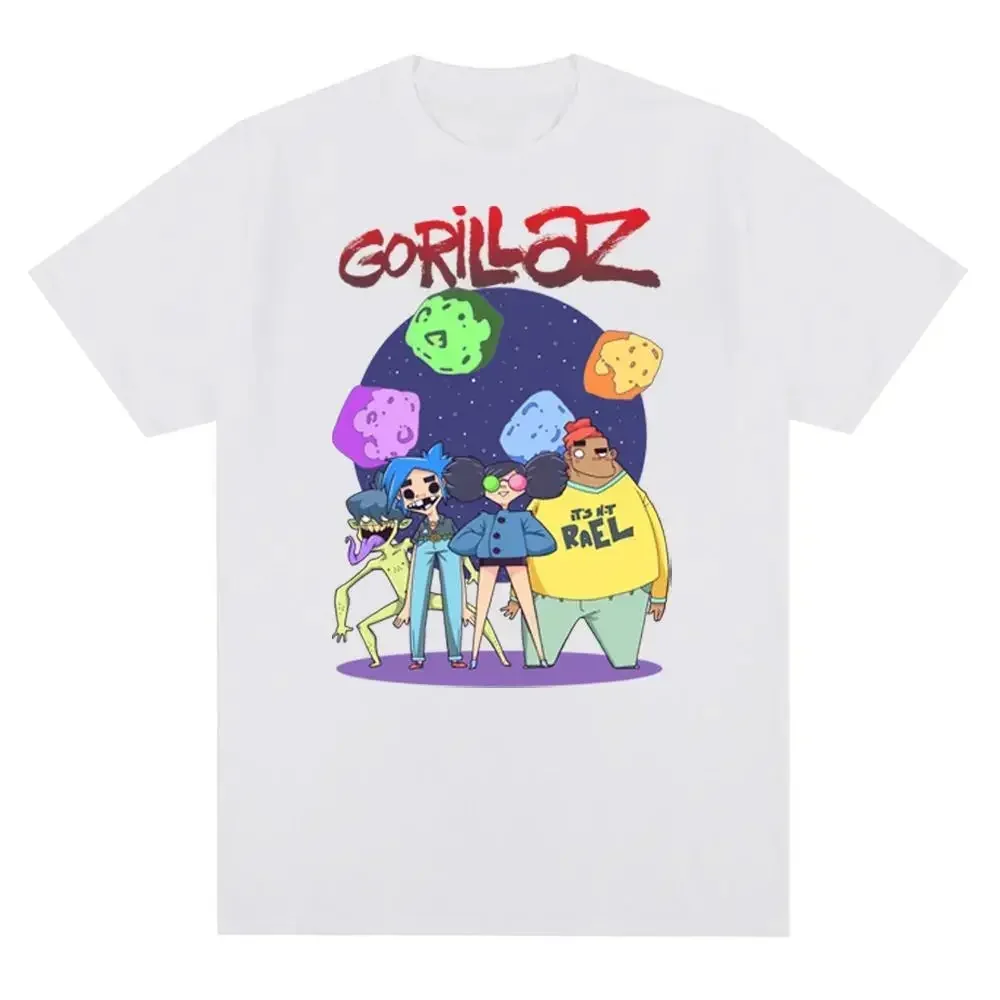Music Band Gorillazs Punk Rock Print T Shirt 90s Casual Fashion Short Sleeve Plus Size T Shirt Unisex 4