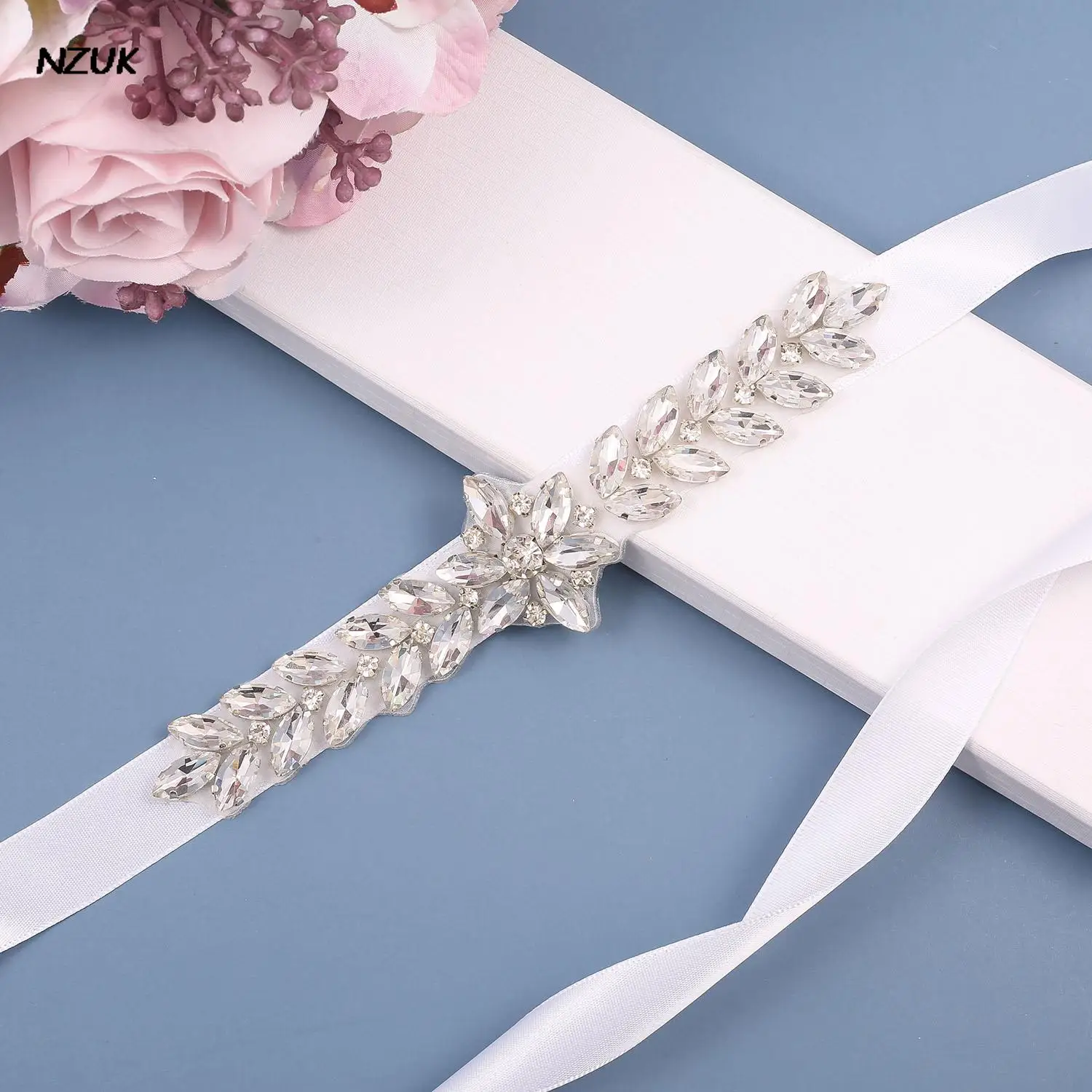 Wedding Belt Crystal Flower Bridal Sash for Bridesmaid Dresses bridal waistband