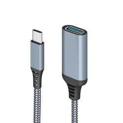 High - Speed 60W USB - C to USB - A 3.0 OTG Adapter Cable - 0.2m (Grey)