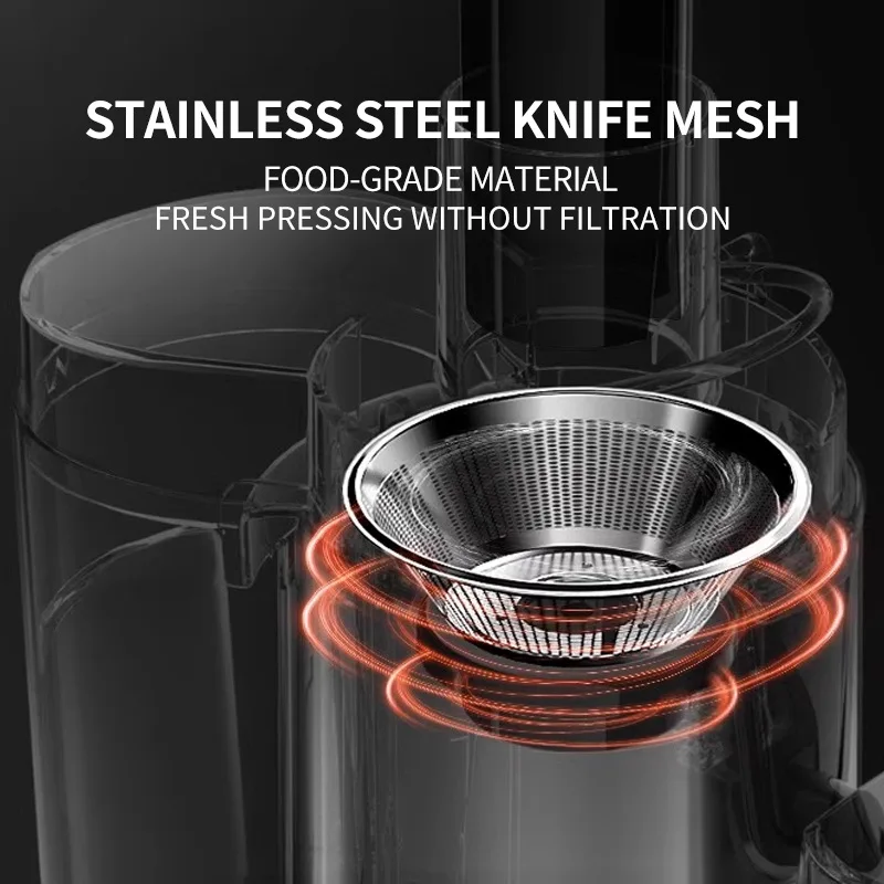 BPA-free Machine 800W Centrifugal Stainless Steel Juicer Extractor With Wide Mouth 3” Feed Chute For Fruit Vegetable_voghion.com