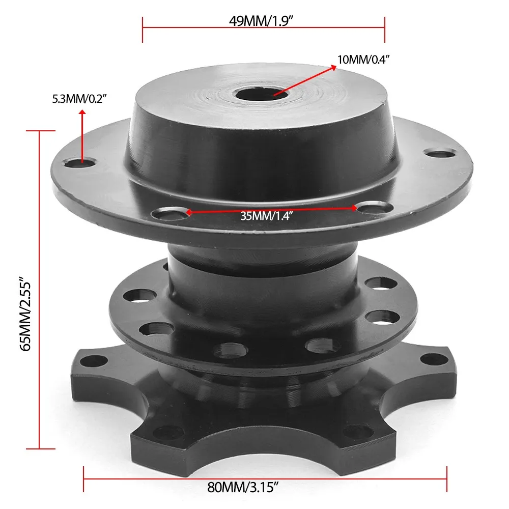 Universal Racing 6 hole Steering Wheel Quick Release Hub Kit Wheel Hub Adapter Car Accessories Replace Aluminum