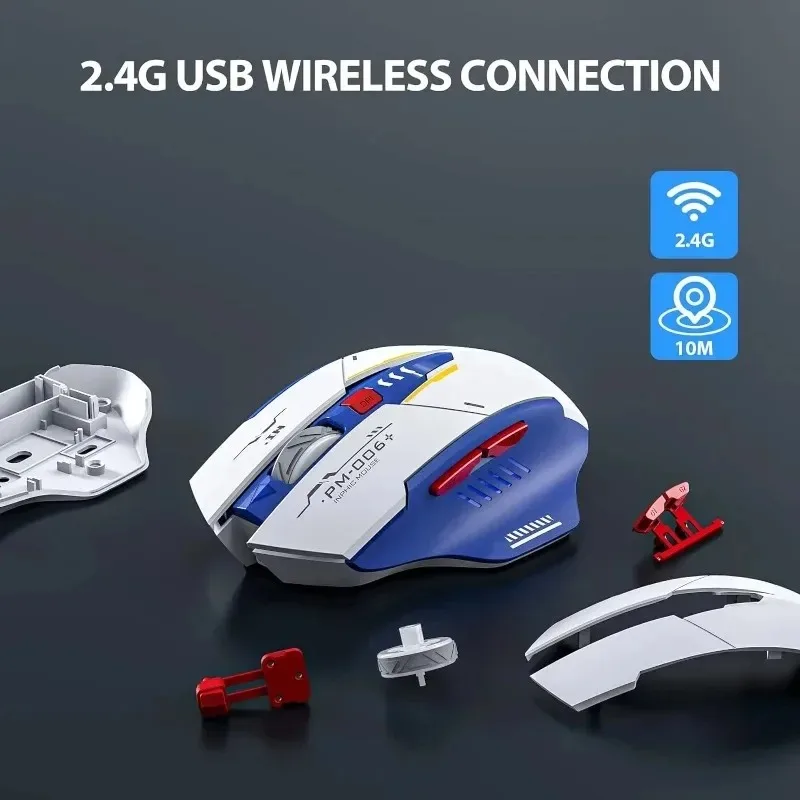 EOENKK-Mecha-Edition-2-4G-Wireless-Mouse-Silent-Rechargeable-Mouse-Type ...