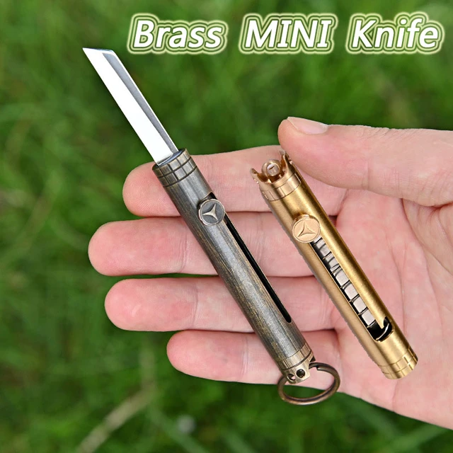 MINI couteau en laiton couteaux de déballage Express portables lame en acier  allié à haute teneur
