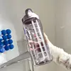 2L Water Bottle With Straw Large Capacity Sports Water Bottle Travel Fitness Sports Portable Drinking Bottles With Time Marker 4
