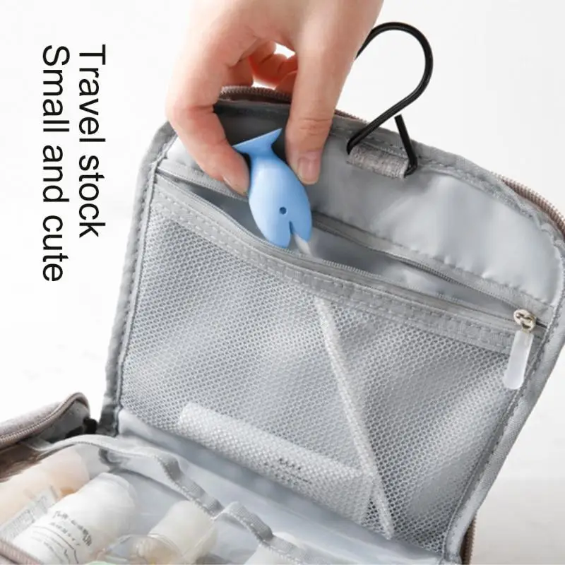 Standing Toothbrush Holder With Suction Cup Portable Tooth Brush Cap Cover Multifunction Fish Shape Silicone Toothbrush Hanger toothbrush holder