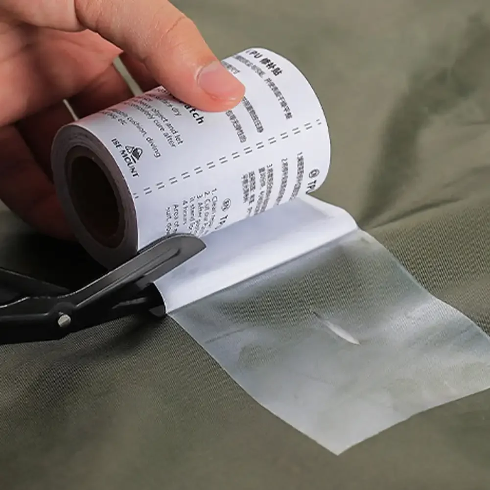 Tent Repair Tape Kit Waterproof Clear Camping Gear Air Mattress Repair Tape Patch Kit For Outdoor Tarp Boat Covers Sail