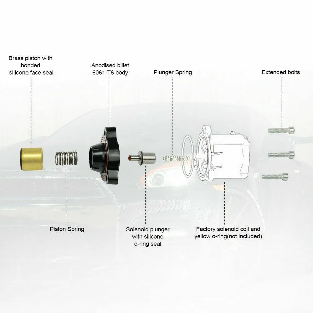 T9451 Aluminium Car BOV Adapter VTA DV+ Diverter Valve Suits Various Fit For Audi Volkswagen 2.0T TFSI For SKODA