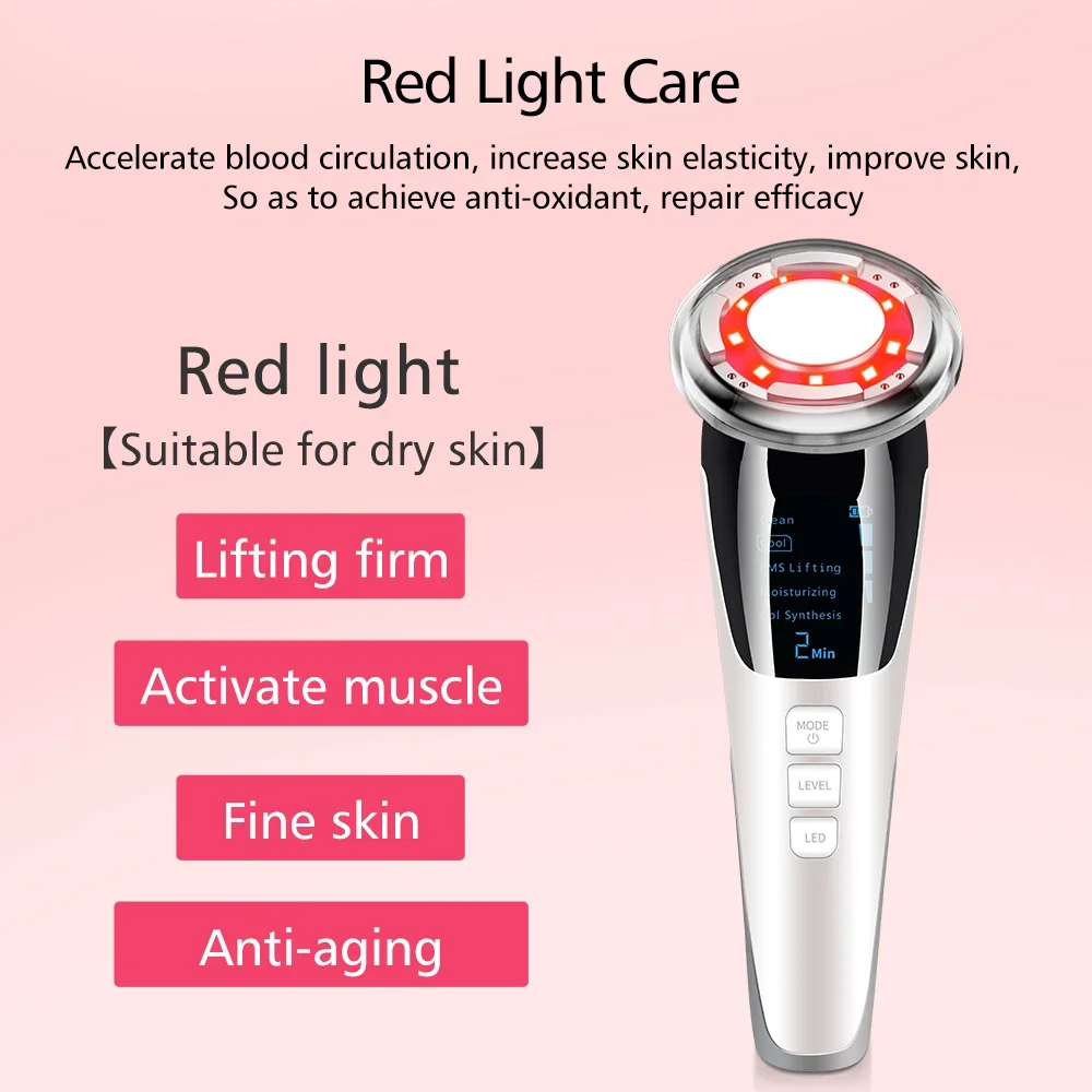 Portable Hot Cold Beauty Device Photon Therapy Cryotherapy Skin Lifting Tightening Vibration Massager Shrink Pores Anti Aging