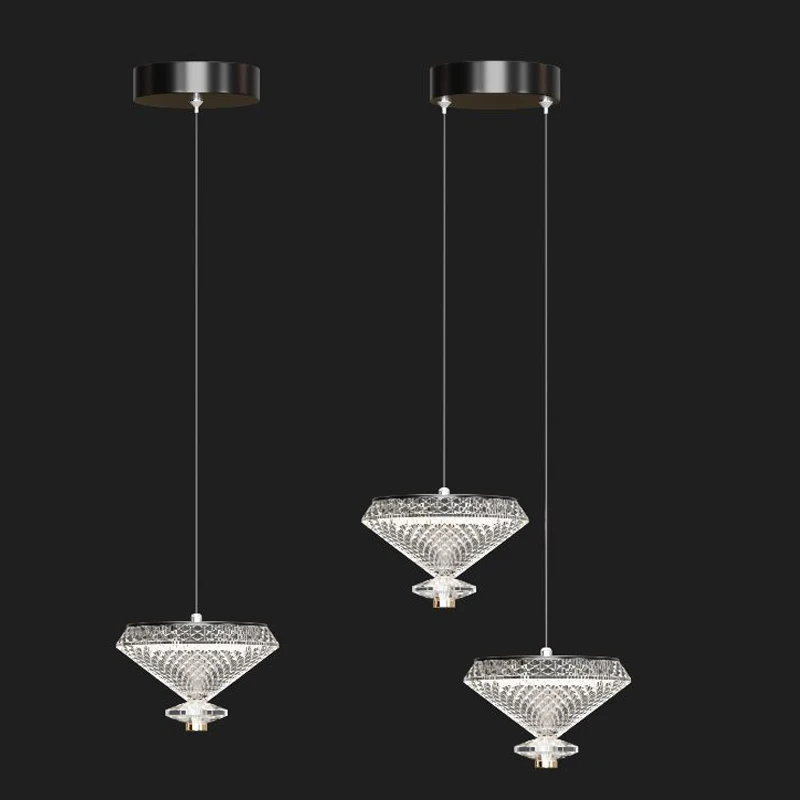 

Modern Acrylic Bedside Pendant Lights LED Hanging Lamps Bedroom Living Dining Room Bar Restaurant Lighting Indoor Decor Lustres