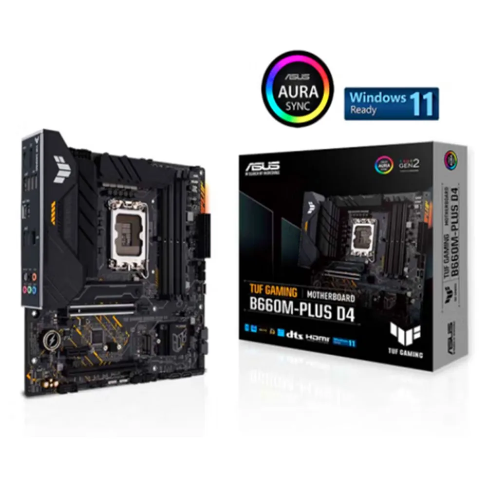 Nuovo Per Asus Tuf Gaming B660M-Plus D4 Desktop Originale Per Intel B660 Ddr4 Scheda Madre Lga 1700 Supporto 12400F 12400 I3 12100F