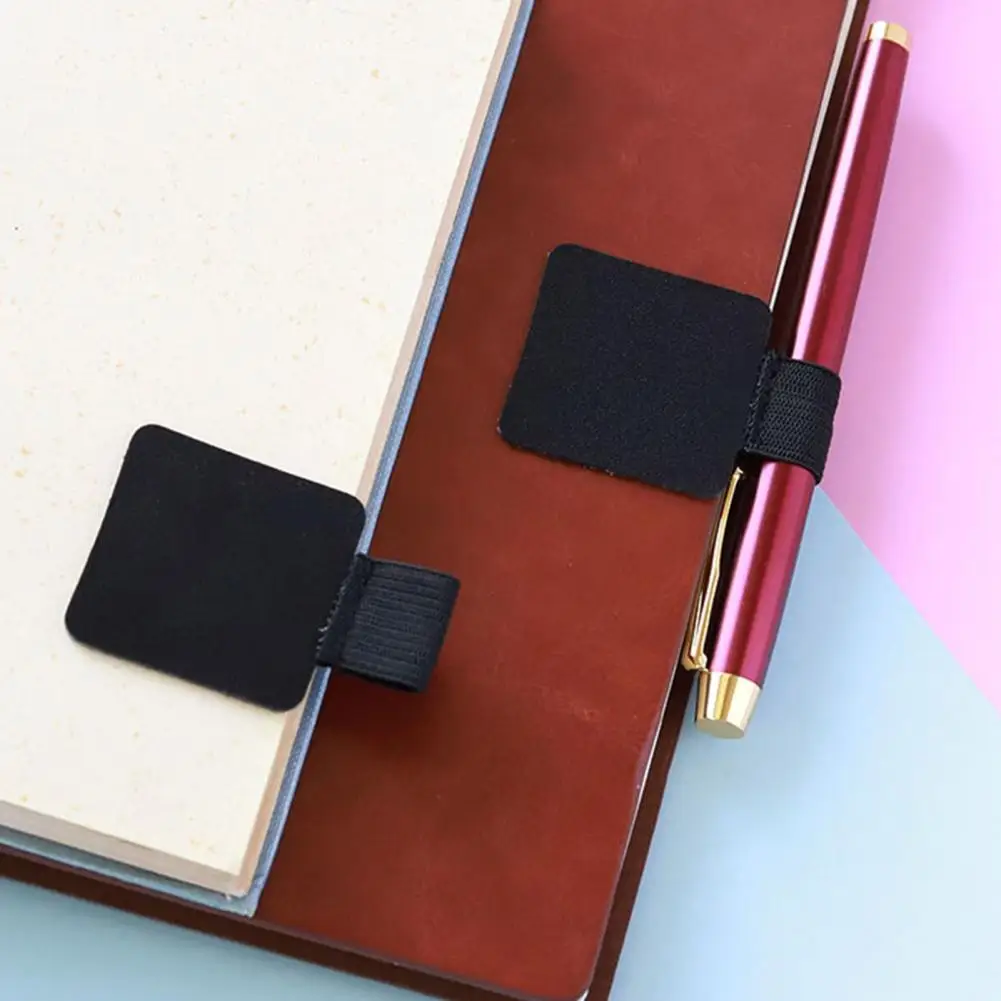 Pen Holder Pen Loop 2Pcs Self Adhesive Universal Notebook Elastic Cover for Diary Planner Clip