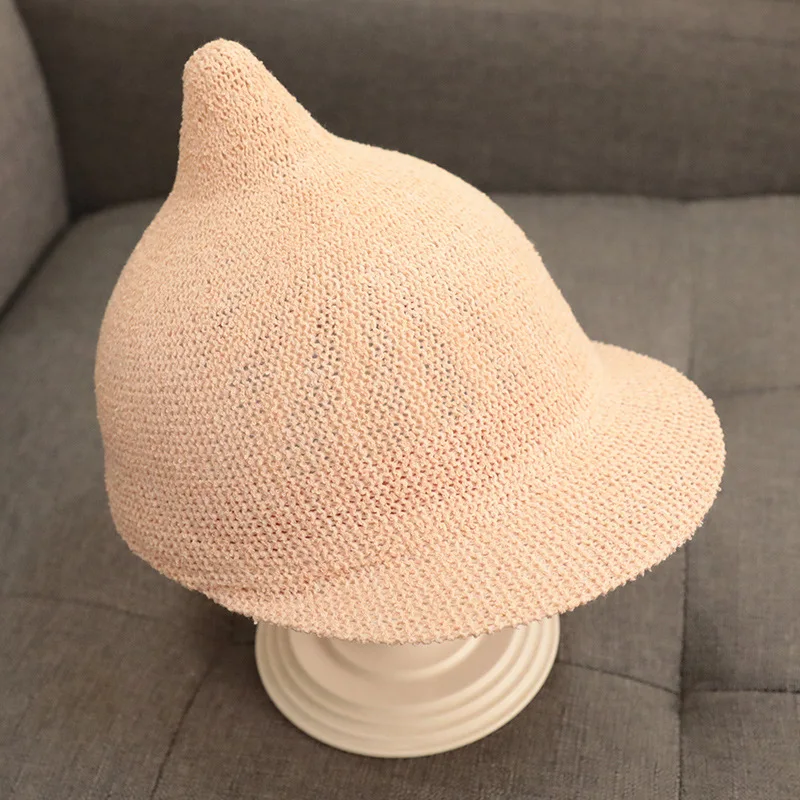 accessoriesbaby easter  2022 Korean Style Baby Straw Hat Kids Summer Hats Plaited Visor Peaked Hat Cute Pointy Top Outdoor Sun Caps Children Beach Cap boots baby accessories	